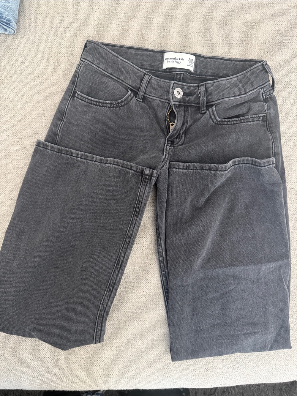 Abercrombie & Fitch Women's Straight-Leg Washed Black Jeans